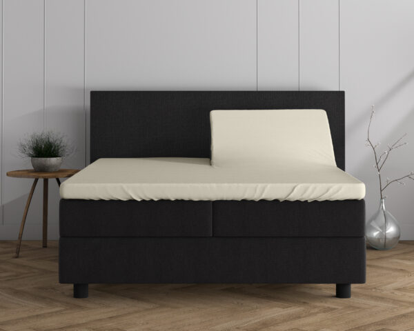 Dubbel Jersey 220 gr. Splittopper Hoeslaken Creme 160 x 200/220