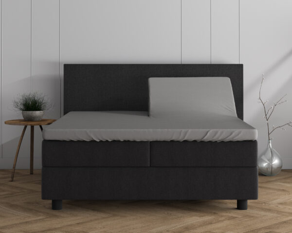 Dubbel Jersey 220 gr. Splittopper Hoeslaken Grijs 180 x 200/220