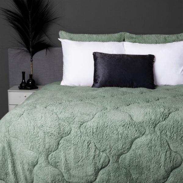 Lazy All-in one Lazy Dekbed Teddy Donker groen 240 x 200
