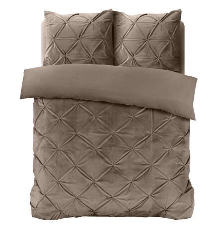Velvet Pintuck Taupe 240 x 200/220