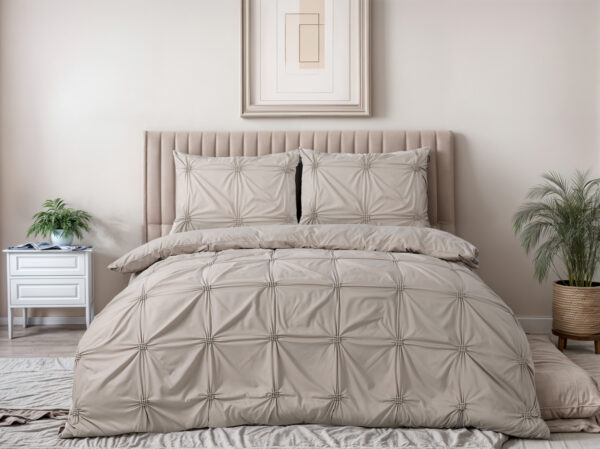 Punch pintuck Taupe 200 x 200/220
