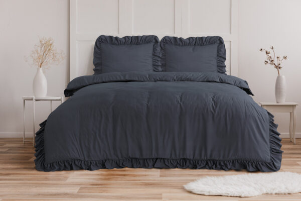 Ruffles Antraciet 200 x 200/220