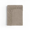 Velvet hoeslaken Taupe/Grijs 180 x 200
