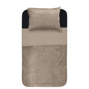 Velvet Piping Taupe / Grijs 140 x 220