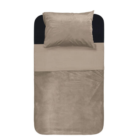 Velvet Piping Taupe / Grijs 140 x 220