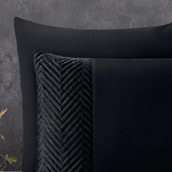Sleeptime Velvet Crossline Zwart 240 x 200/220 cm - Afbeelding 3