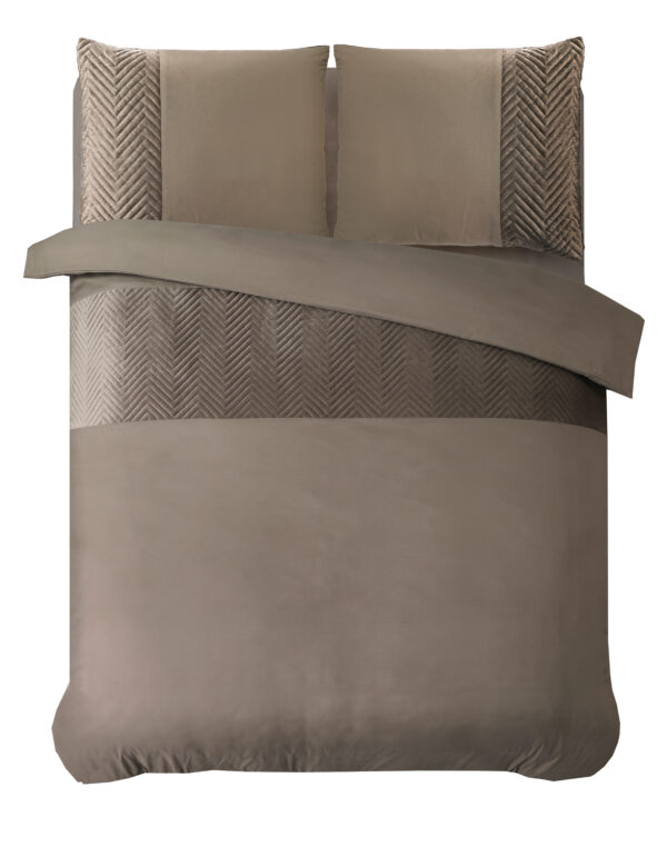 Velvet Crossline Taupe 140 x 200/220