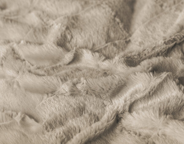 Sleeptime Faux Fur Check Beige 240x200/220 cm - Afbeelding 5