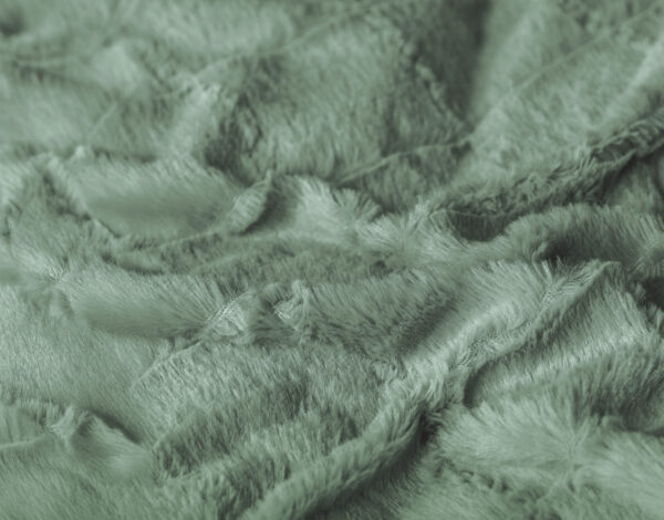 Sleeptime Faux Fur Check Donker Groen 240x200/220 cm - Afbeelding 5