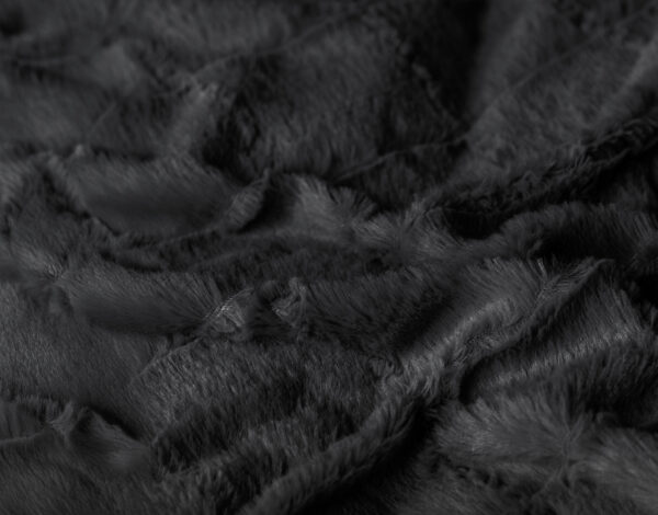 Sleeptime Faux Fur Check Zwart 140x200/220 cm - Afbeelding 5