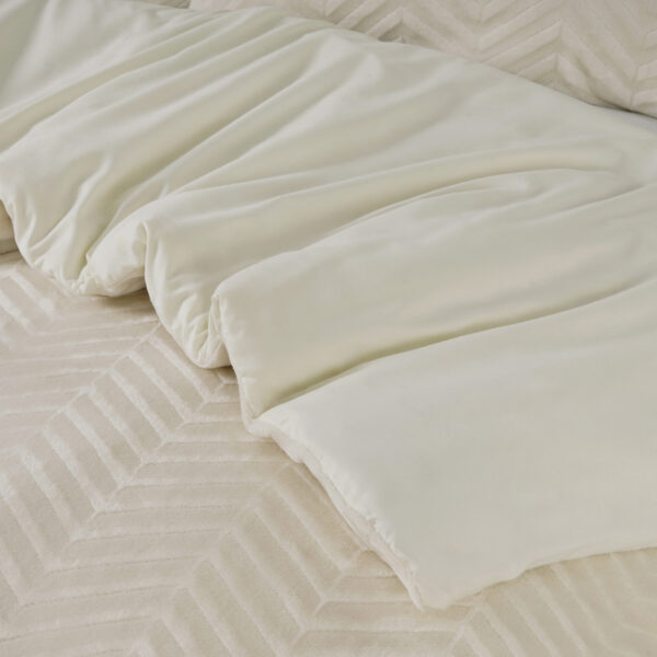 Sleeptime Chevron Teddy Créme 200 x 200/220 cm - Afbeelding 3