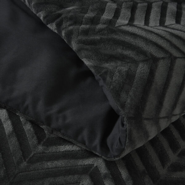 Sleeptime Chevron Teddy Antraciet 140 x 200/220 cm - Afbeelding 3
