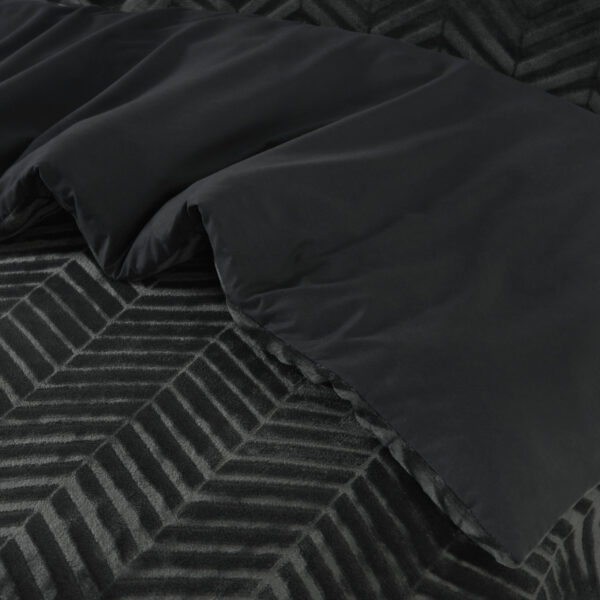 Sleeptime Chevron Teddy Antraciet 140 x 200/220 cm - Afbeelding 4