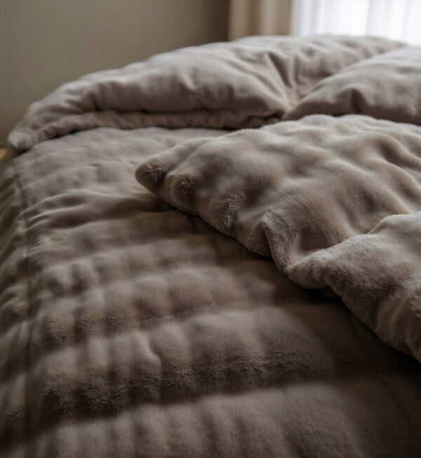 Sleeptime Pompom Taupe 240 x 220 cm - Afbeelding 3