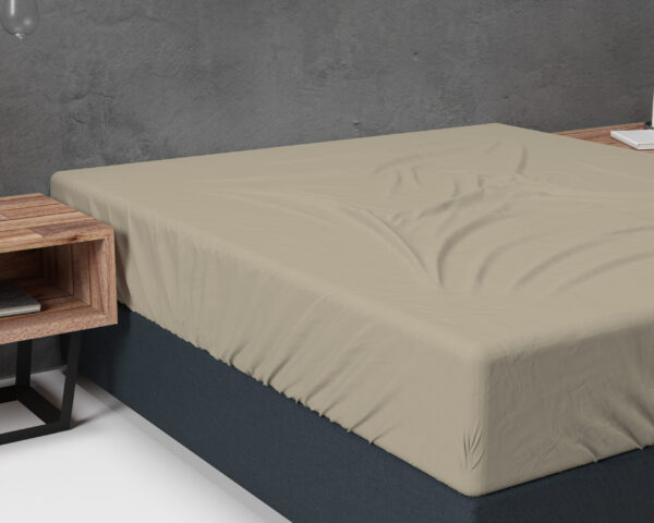 Sleeptime Flanel Basic Hoeslaken Taupe 90 x 200 - Afbeelding 3