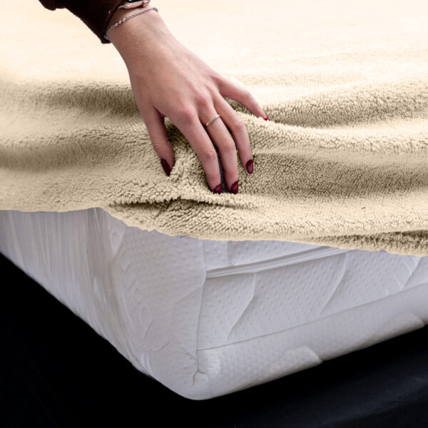 Sleeptime Teddy hoeslaken Taupe 180 x 200 - Afbeelding 3