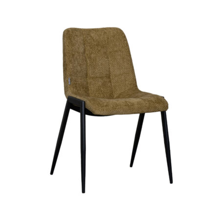 LABEL51 Eetkamerstoel Noor - Mustard - Elite - Black Frame