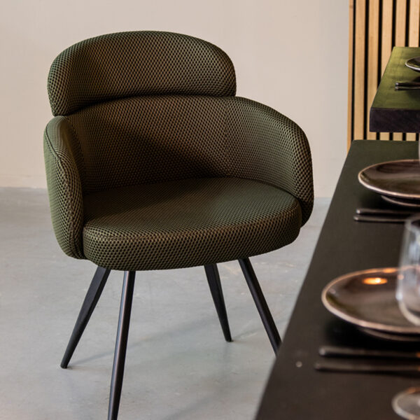 LABEL51 Eetkamerstoel Dinner - Hunter - Breathe - Black Frame