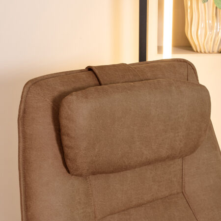 LABEL51 Sierkussen Hoofdkussen - Cognac - Micro Suede - One Size