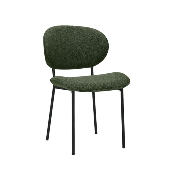 LABEL51 Eetkamerstoel Senn - Forest - Boucle - Black Frame