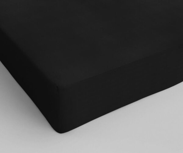Katoenen Hoeslaken Zwart 90 x 220