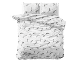 Flanel Vintage Feathers Wit 240 x 200/220