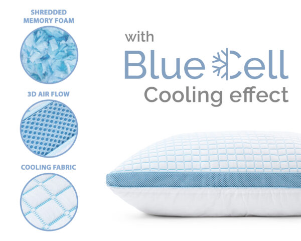Dreamhouse 3D Blue Cell Tech Verkoelend Memory Foam Kussen cm - Afbeelding 4