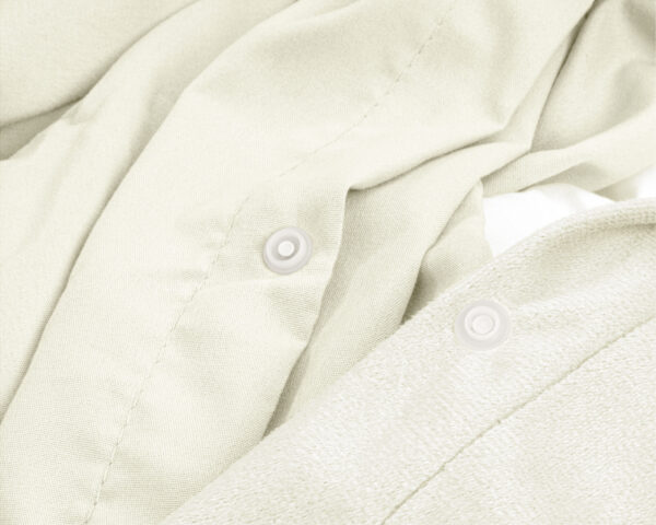 Sleeptime Velvet Uni Dekbedovertrek Creme 240 x 220 cm - Afbeelding 4