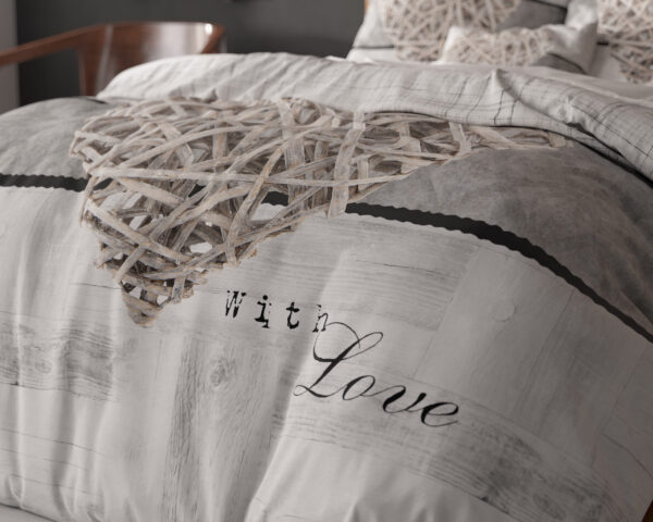 Sleeptime Home is heart Wit 200 x 200/220 cm - Afbeelding 5