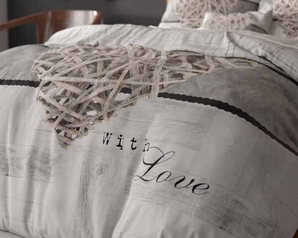 Sleeptime Home is heart Wit 200 x 200/220 cm - Afbeelding 4