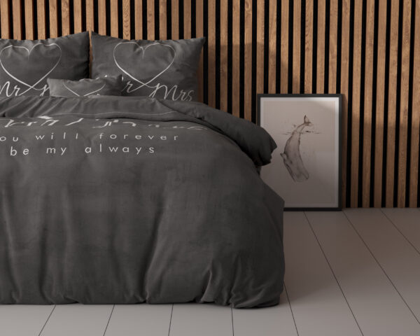 Sleeptime Mr and Mrs Heart Antraciet 240 x 200/220 cm - Afbeelding 3