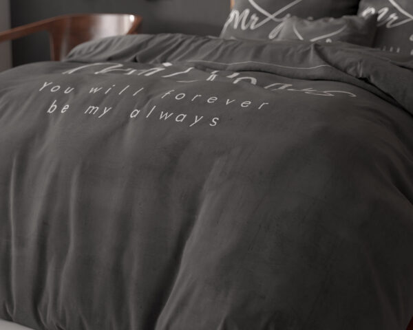 Sleeptime Mr and Mrs Heart Antraciet 240 x 200/220 cm - Afbeelding 5