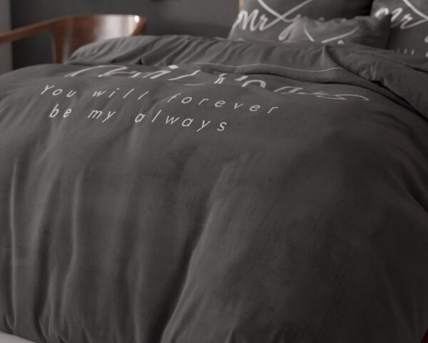 Sleeptime Mr and Mrs Heart Antraciet 240 x 200/220 cm - Afbeelding 4