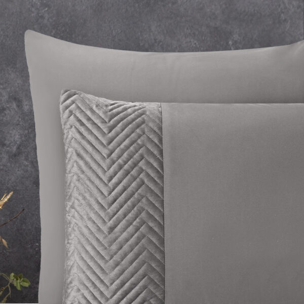 Sleeptime Velvet Crossline Zand/Grijs 240 x 200/220 cm - Afbeelding 3