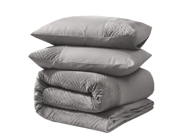 Sleeptime Velvet Crossline Zand/Grijs 240 x 200/220 cm - Afbeelding 5