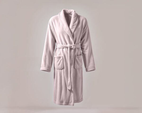 Coral fleece Badjas Poeder roze 1-2 jaar