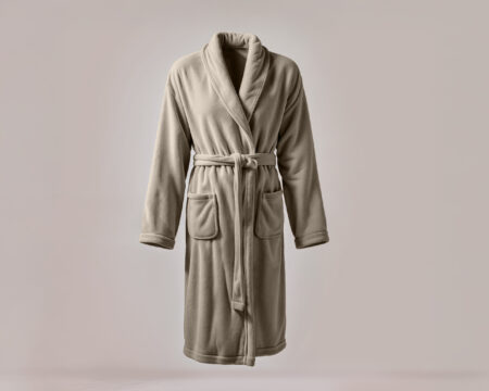 Coral fleece bathrobe Stone Pearl M/L