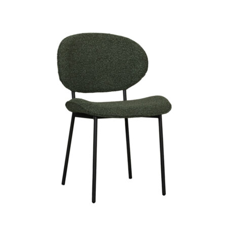 LABEL51 Eetkamerstoel Senn - Forest - Boucle - Black Frame