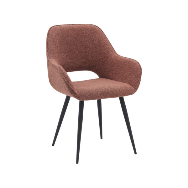 LABEL51 Eetkamerstoel Fer - Terra - Boucle - Black Frame