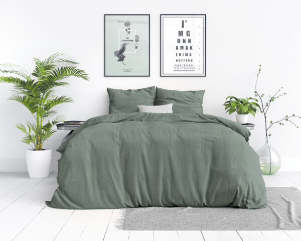 Dreamhouse Stone washed Groen 140 x 200/220 cm - Afbeelding 4
