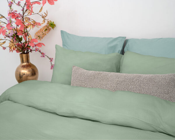 Dreamhouse Mousseline Perkal Groen 200 x 200/220 cm - Afbeelding 5
