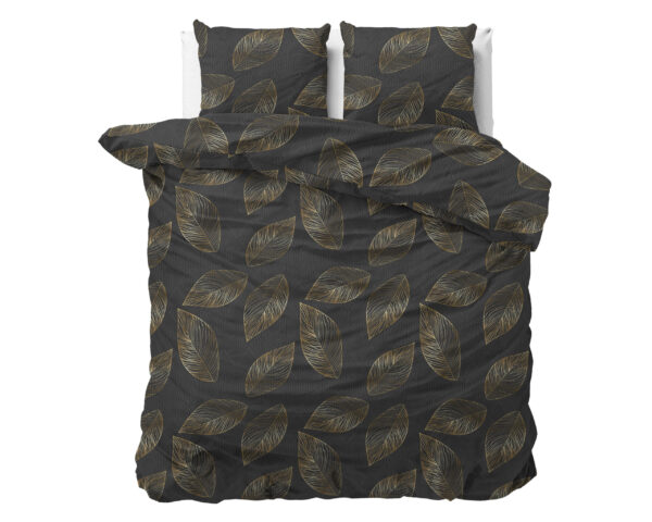 Sleeptime Golden leaf Antraciet 200 x 220 cm - Afbeelding 5