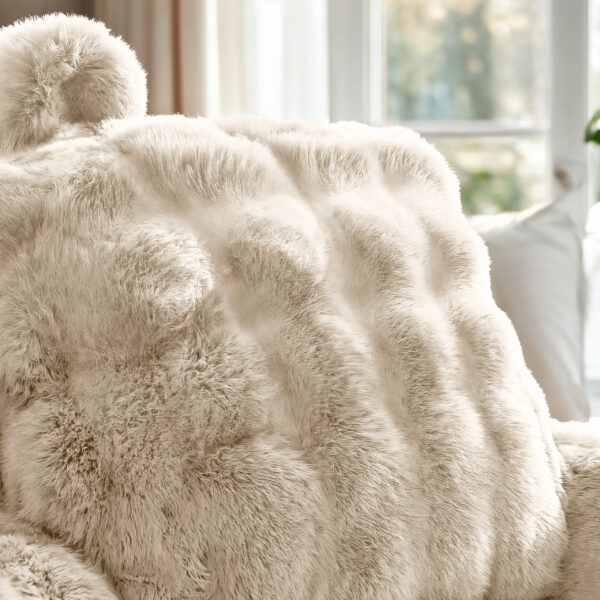 Primaviera Deluxe Bedrest Pompom Beige 34 x 50 cm - Afbeelding 4