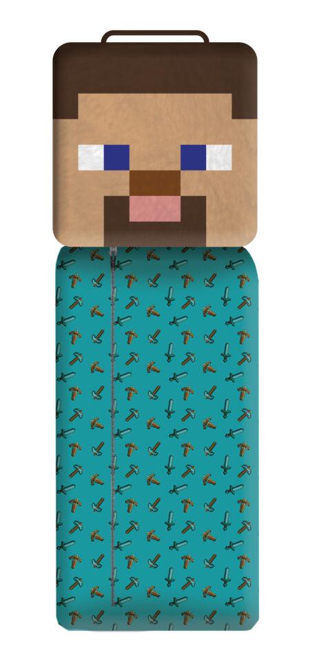 Minecraft slaapzak Steve 50 x 130 cm - polyester