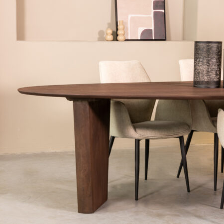LABEL51 Eetkamertafel Wow - Espresso - Mangohout - 240x110 cm