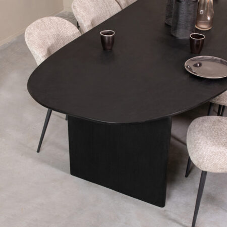 LABEL51 Eetkamertafel Cooper - Zwart - Mangohout - 210x110 cm
