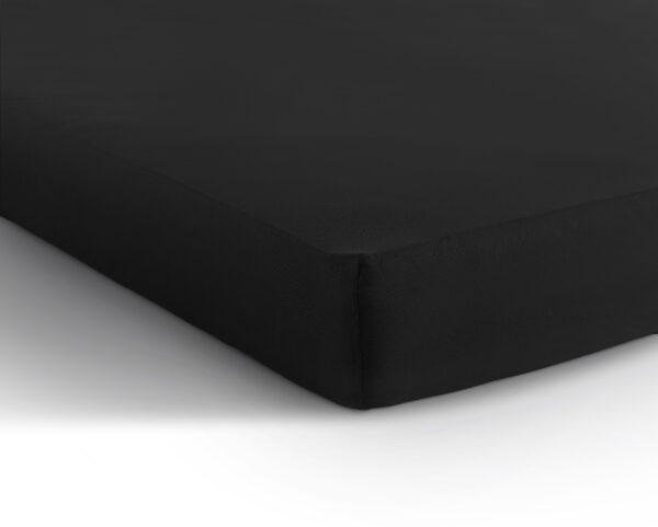 Dreamhouse Enkel Jersey 135 gr. Hoeslaken Zwart 160/180 x 200 cm - Afbeelding 5