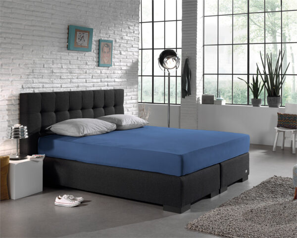 Dreamhouse Enkel Jersey 135 gr. Hoeslaken Blauw 140 x 200 cm - Afbeelding 3
