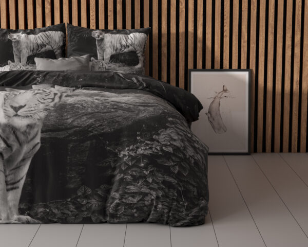 Sleeptime Tigers Grijs 140 x 200/220 cm - Afbeelding 3