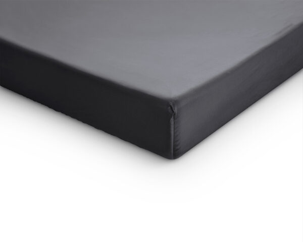 Primaviera Deluxe Topper Satijn Hoeslaken Antraciet 90 x 220 cm - Afbeelding 4